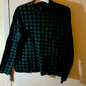 Green, Gold, Black Plaid Turtleneck